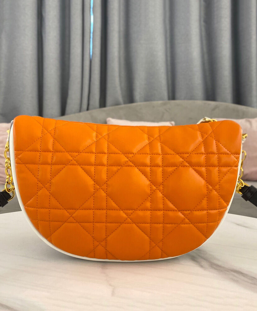 Christian Dior Vibe Medium Leather Bag Orange